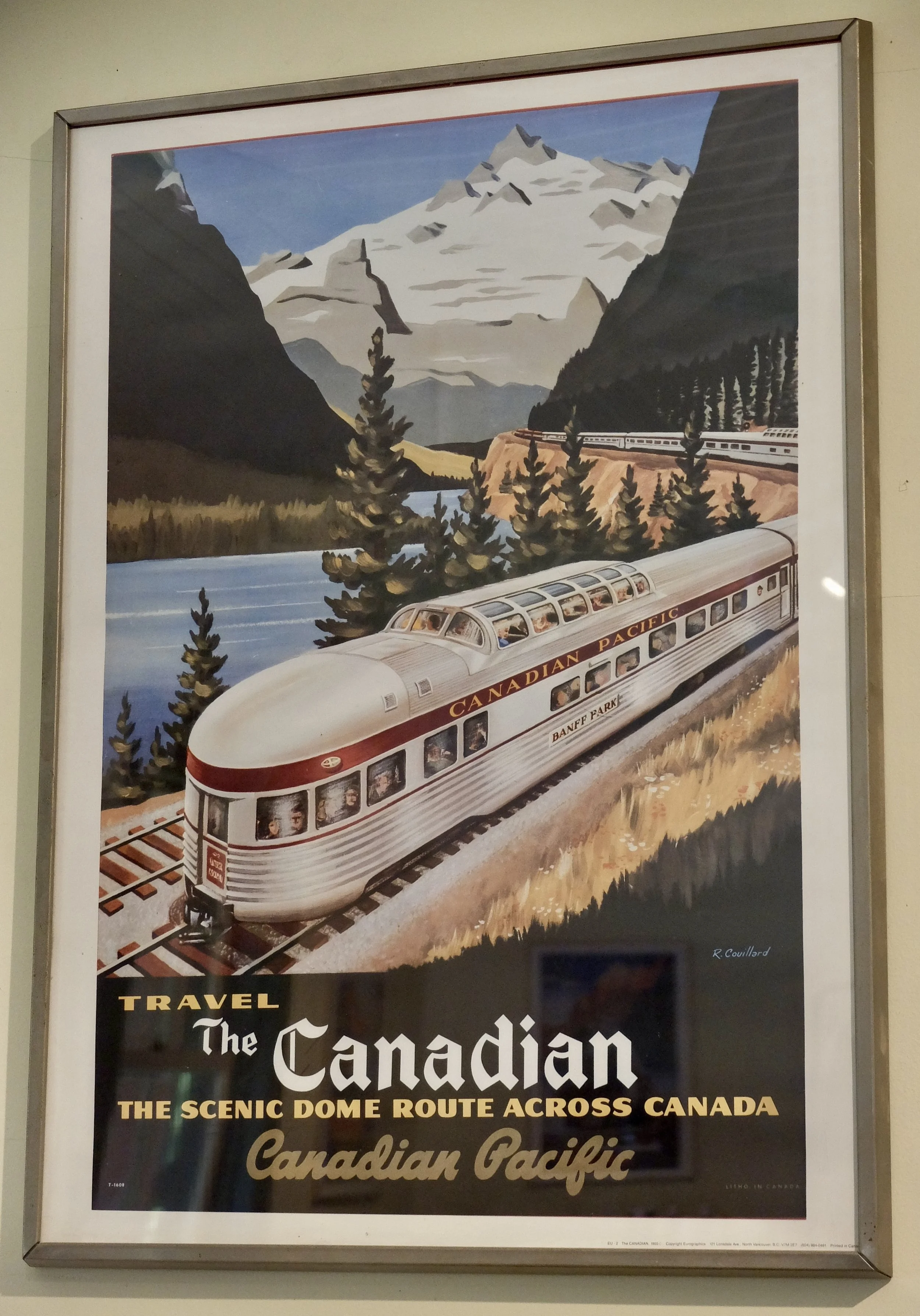  THE SCENIC DOME ROUTE ACROSS CANADA   Poster seen at the Toronto Railway Museum.  Photo by Naomi.   
