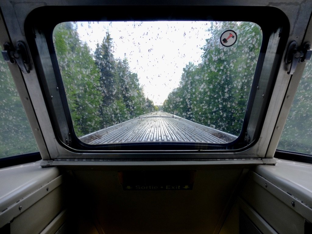  "SKYLINE SERIES RAILCAR  The Skyline series is a fleet of 18 lightweight streamlined dome-buffet-lounge cars built by the Budd Company for the Canadian Pacific Railway in 1954–55. Via Rail acquired the fleet from the Canadian Pacific in 1978 and the