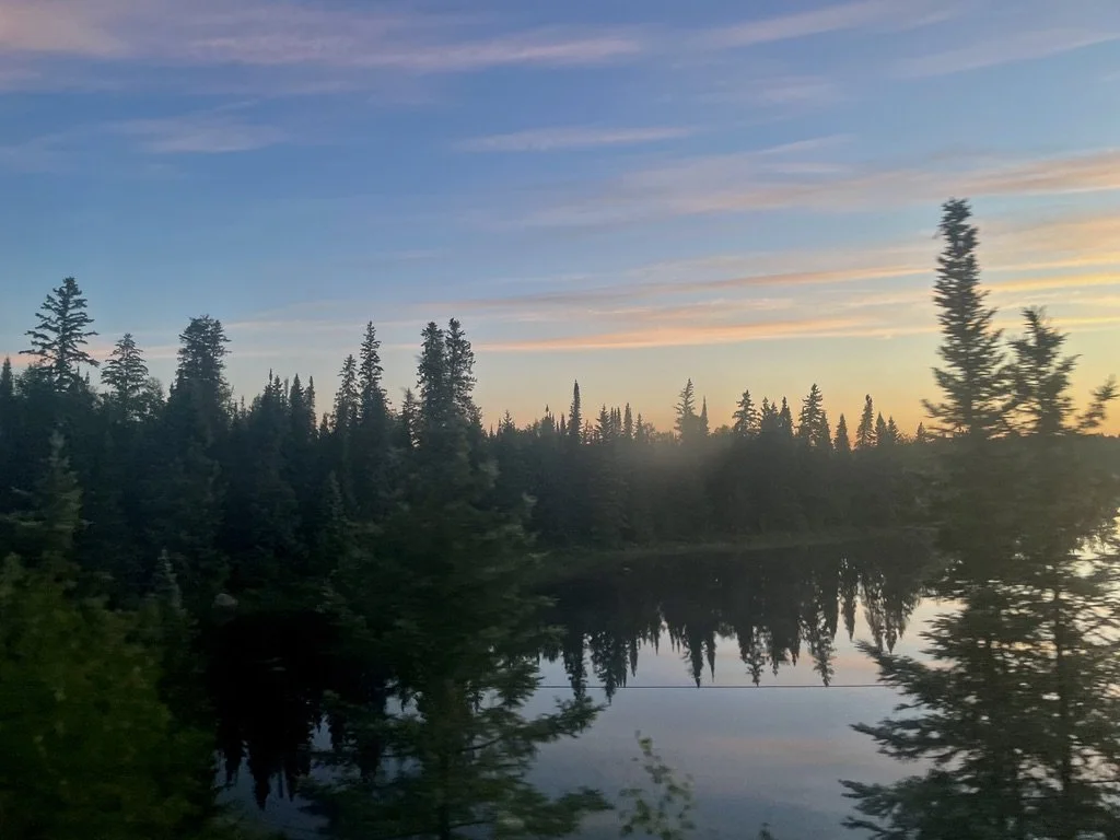  Dawn from our sleeper on The Canadian. 