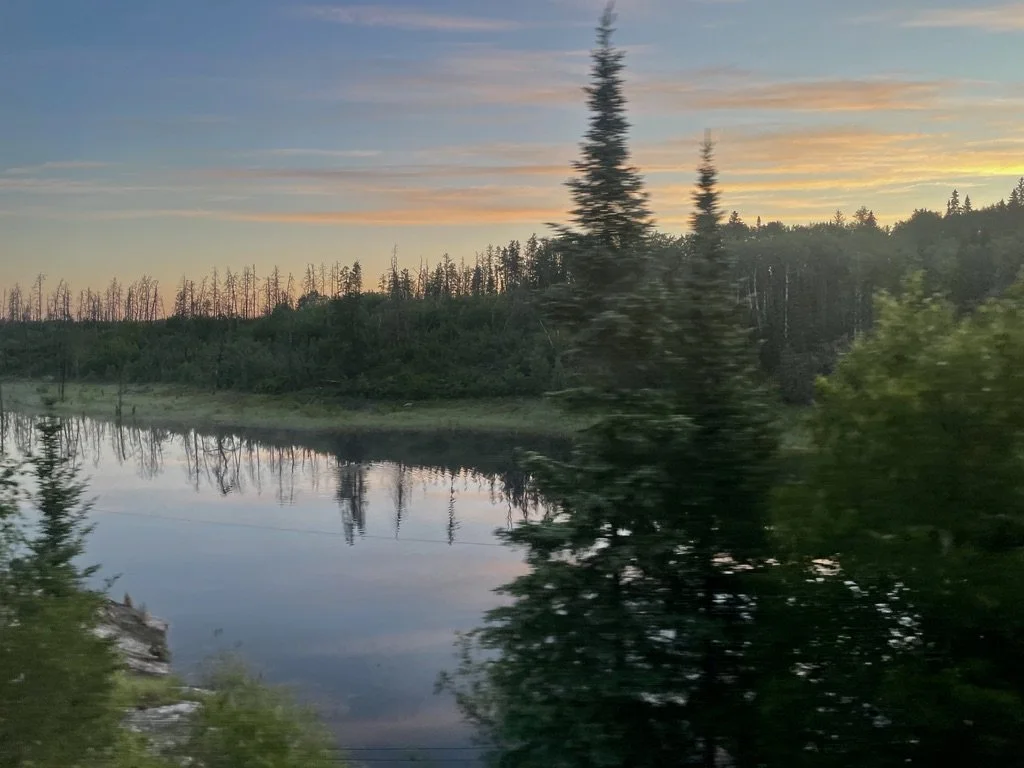  Dawn from our sleeper on The Canadian. 
