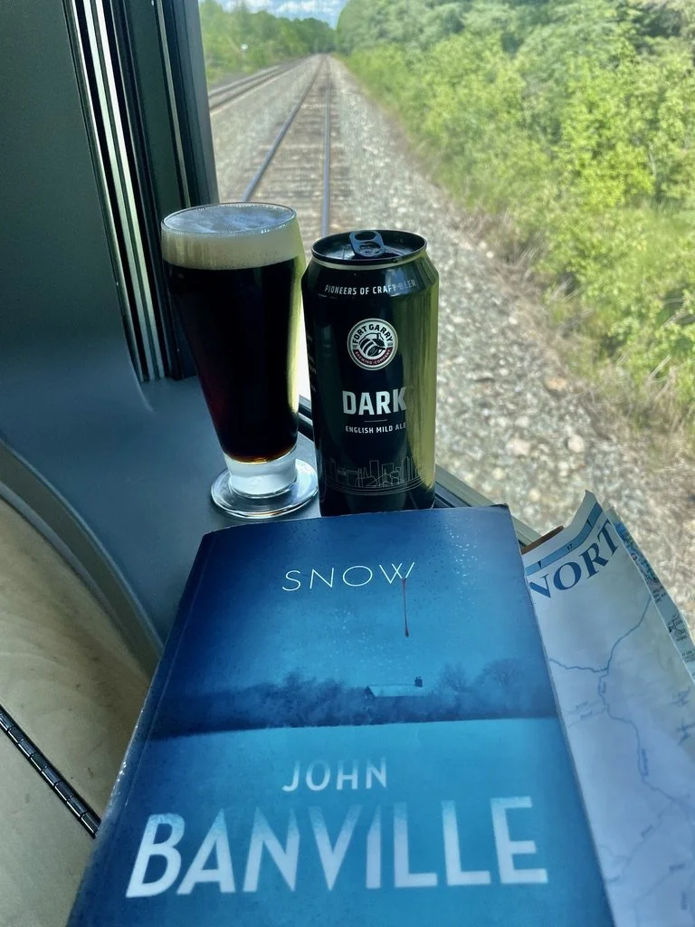  We were allowed to enter this lounge after 5:00 PM.  I didn’t get to read as we met some really nice folks from Germany.  They were also “after five visitors” to the lounge. I was so  happy to savor a local dark, heavy beer &amp; good conversation. 