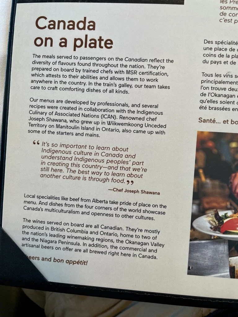  All the food we were served tasted as good as described.  The Canadian dining car. 
