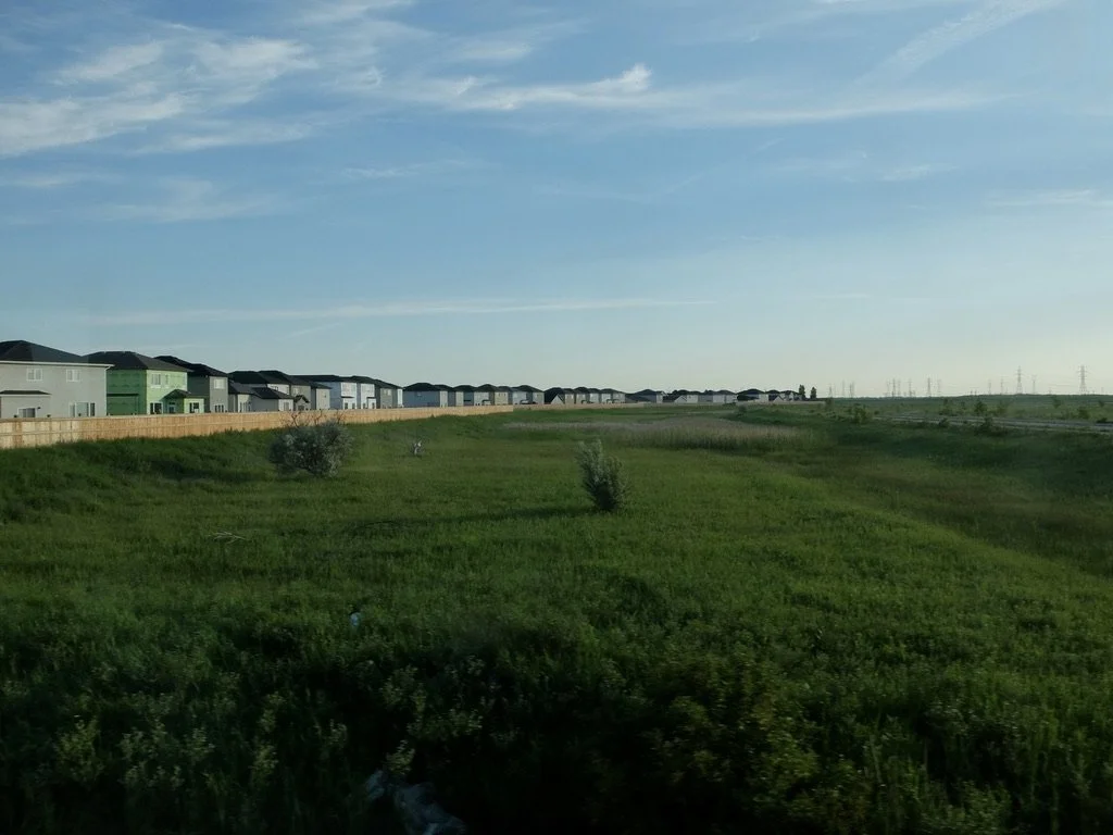  Canterbury Park subdivision on the eastern edge of Winnepeg - the beginning or the end.  The Canadian. 