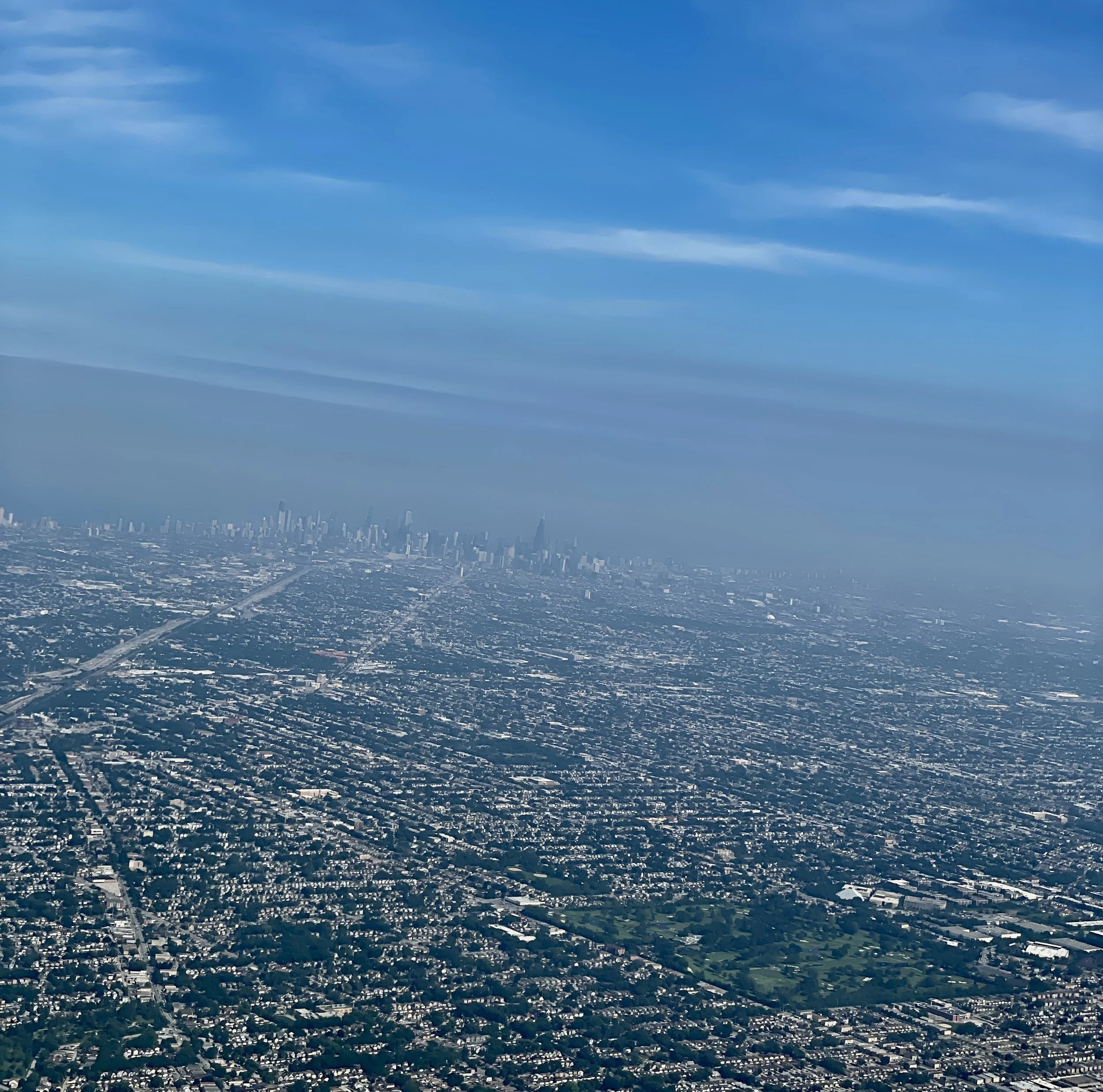  We got to see Chicago from the air on our way home to SFO. 