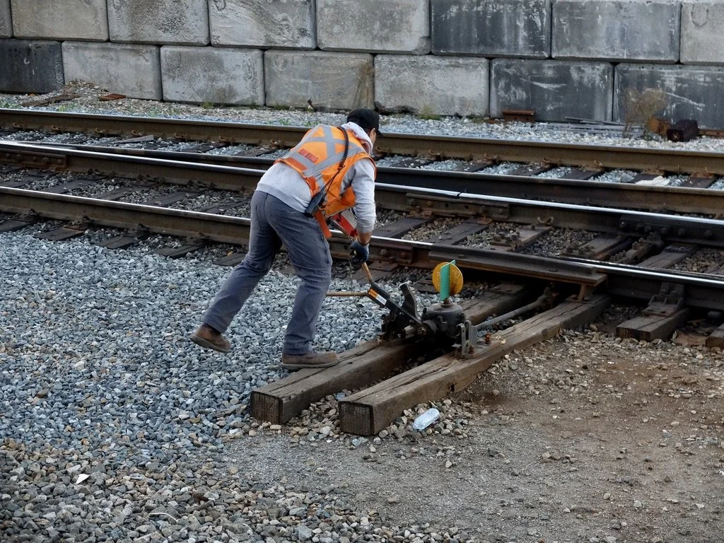  I have seen plenty of these.  “A  railroad switch  ( AE ),  turnout , or ( set of )  points  ( CE ) is a mechanical installation enabling  railway  trains to be guided from one  track  to another, such as at a  railway junction  or where a  spur  or