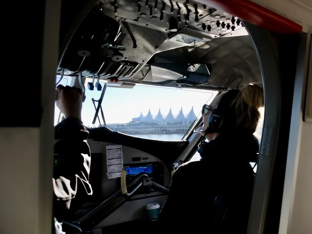  She enjoyed her job &amp; was chatting with her pilot, a lot.  