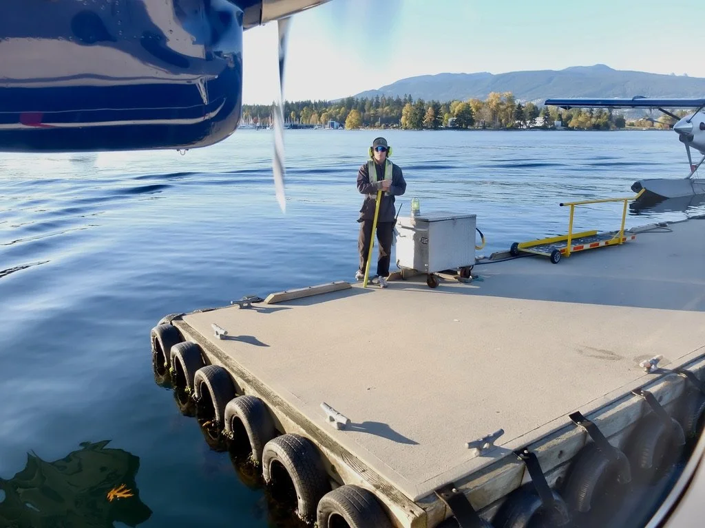  Harbour Air dock.  He &amp; I later talked about the Harbour Air fleet; over forty float planes, four of which are two engine.  