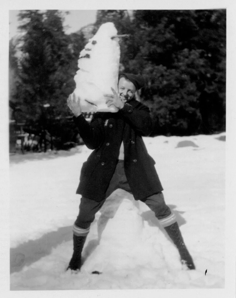  In proper gear, Bill Sinai at Lake Louise in about 1927 or so.  