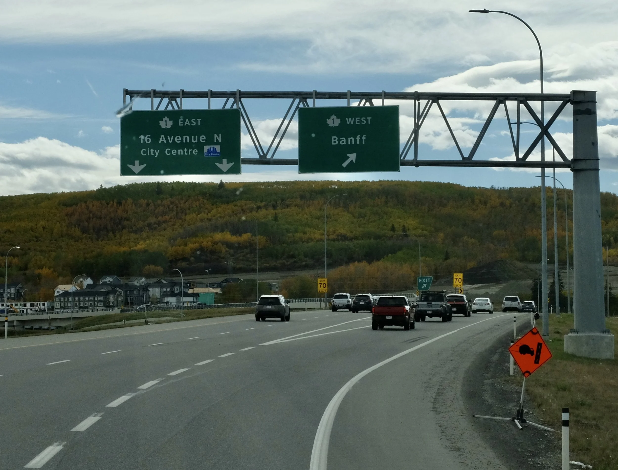   At first I thought this orange sign meant “Do not drive your truck into a wall.”  Trans-Canada Highway.  