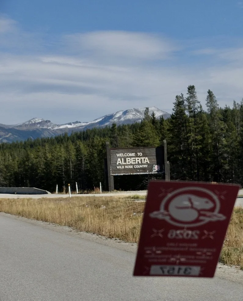 Trans Canadian Highway return to Banff.   ALBERTA - Wild Rose Country “…official provincial flower, the wild rose (Rosa acicularis), symbolizes the province’s natural beauty, resilience, and pioneering spirit.” 