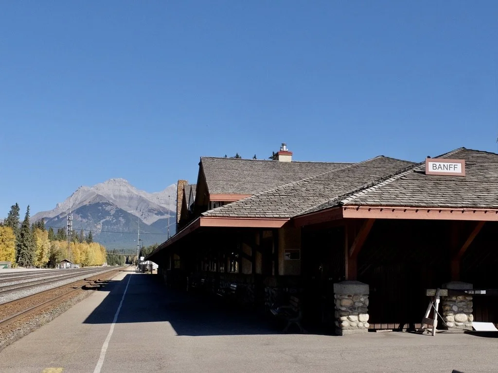  “The Banff Train Station, located at 327 Railway Ave, is a historic landmark built in 1910 by the Canadian Pacific Railway.”  It is an Eco-Transit Hub. 