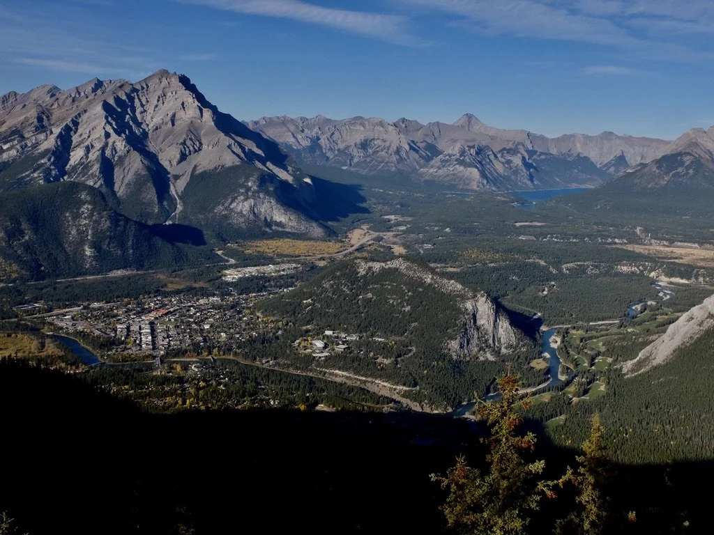  Ascending Sufphur Mountain Banff &amp; Bow Valley from Banff Gondola.  We would have preferred to take a boat excursion on Moraine Lake. 