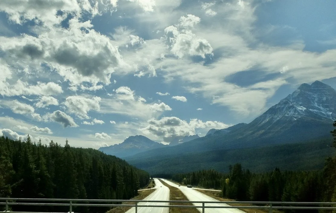  The Trans-Canada Highway that we had just exited to drive to the Fairmont Chateau Lake Louise . 