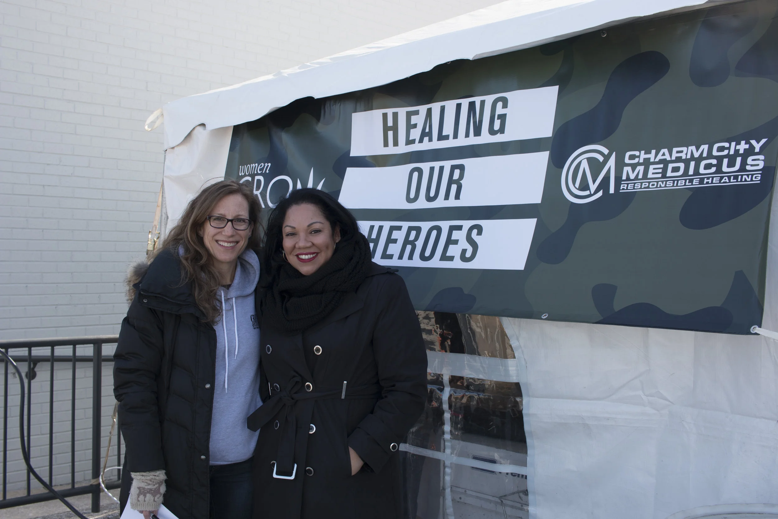 Event organizers Jennifer Culpepper of Brand Joint and Chanda Macias of National Holistic Healing Center/Women Grow DMV