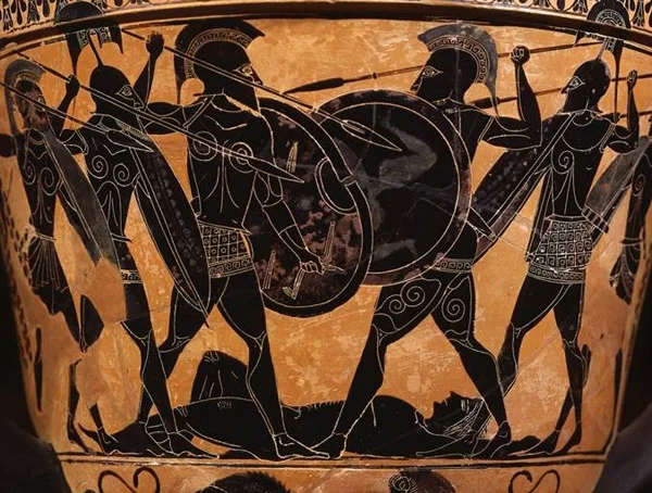 Fight over Patroklos (Exekias, c. 530 bc )