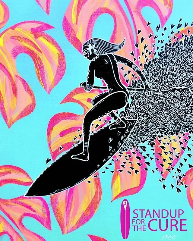 🏄&zwj;♀️ Happy Friday! 🏄&zwj;♂️ We&rsquo;re closing out the week with this Artist a Day work of art by @eduardobolioli. Enjoy! 🌺
.
.
.
#artistaday #artist #art #suftc #standupforthecure