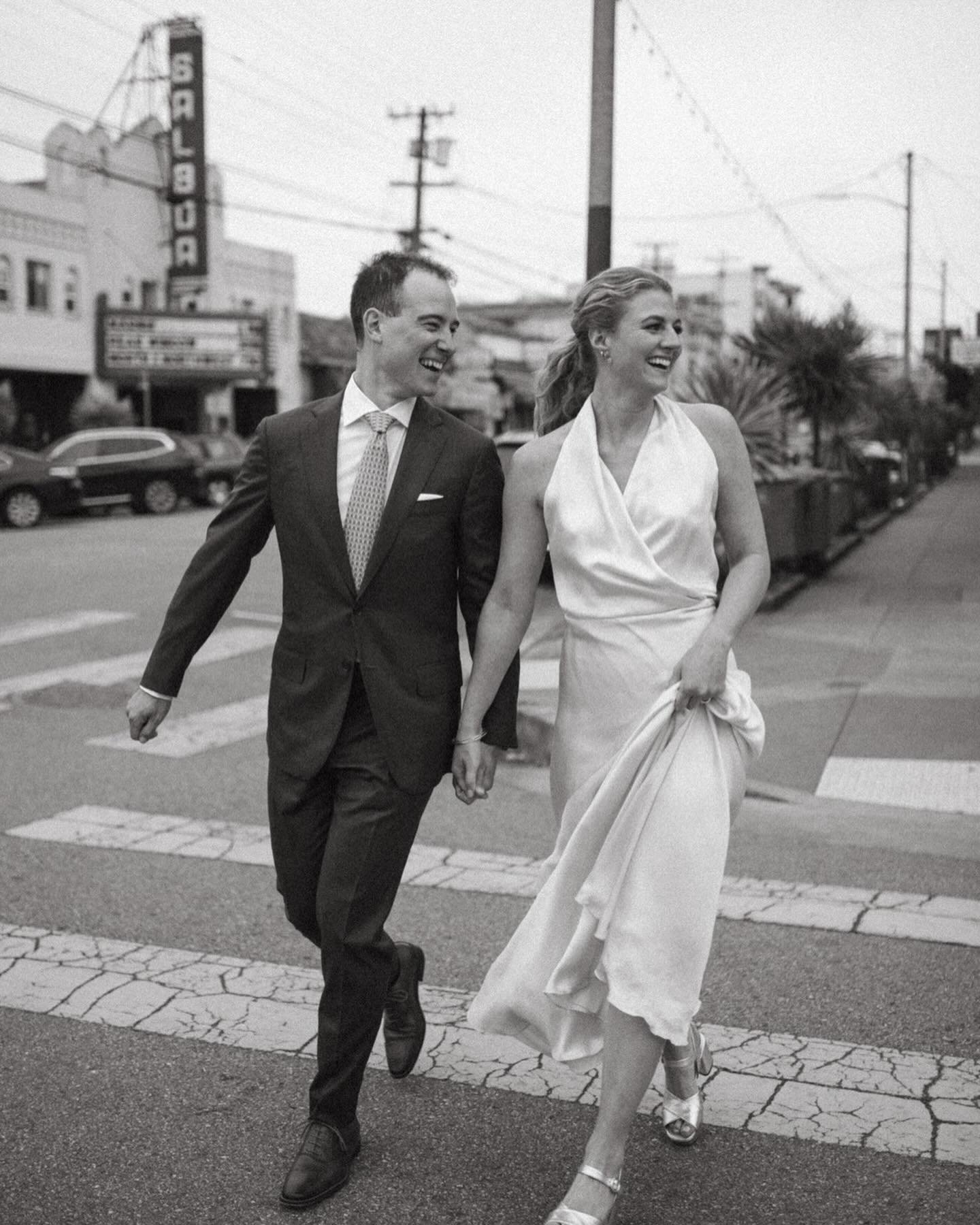 #FINDYOURWILD // K + A 
Magical moments captured of our #RealWildBride couple tying the knot at one San Francisco&rsquo;s iconic restaurants @foreigncinemasf. Our bride is rocking the super cool non-traditional &lsquo;NILO&rsquo; gown by @cortanabrid