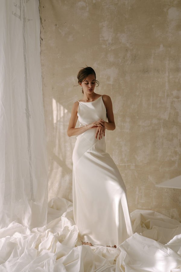 Almost white wedding dresses best sale