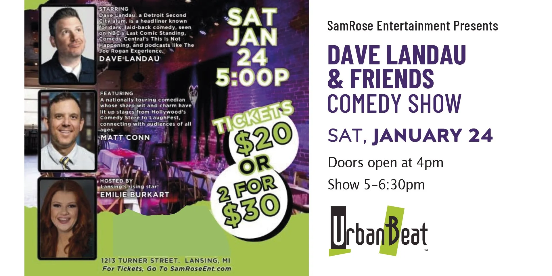 DAVE LANDAU &amp; FRIENDS Comedy Show