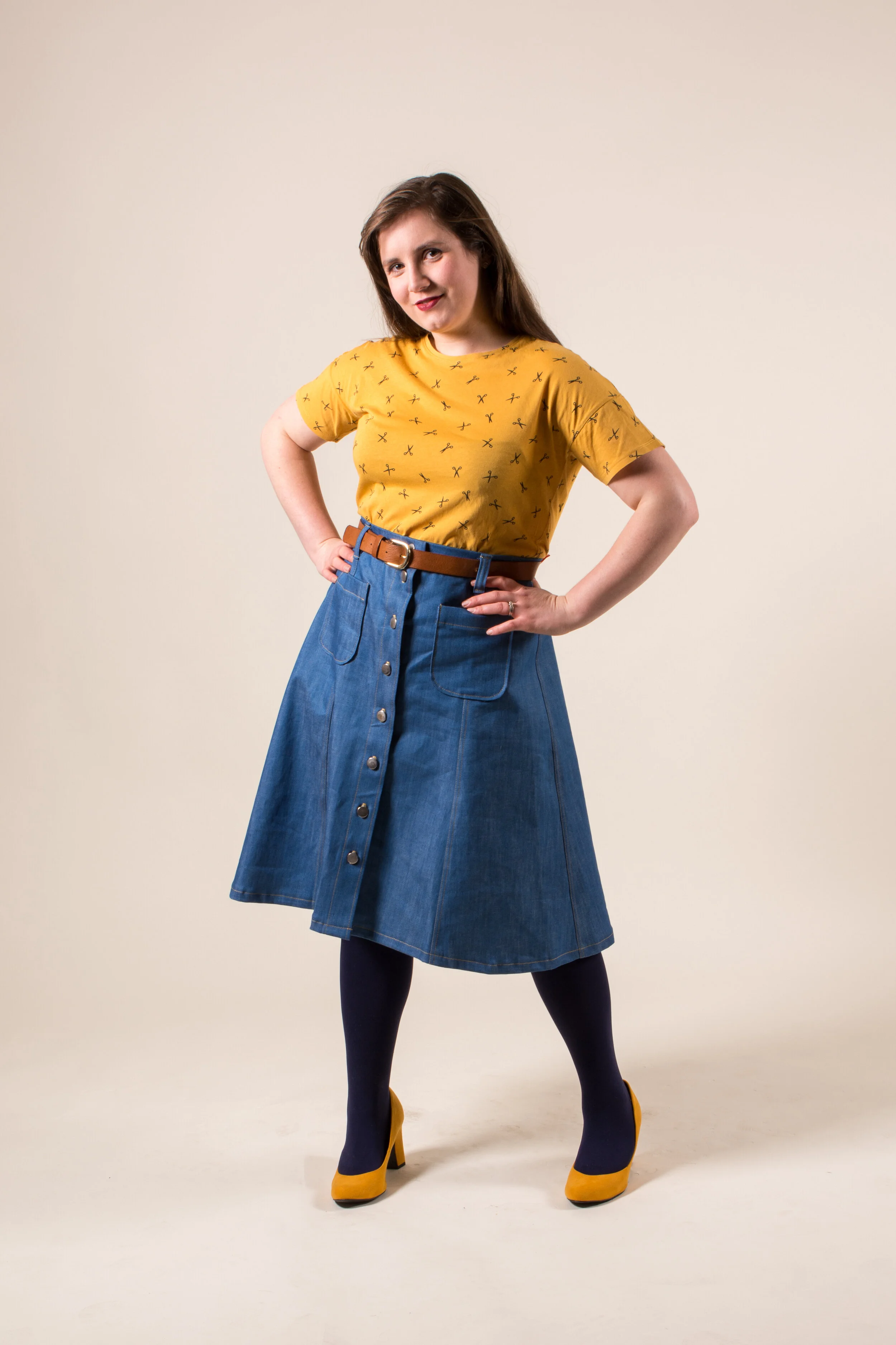 button up skirt pattern free