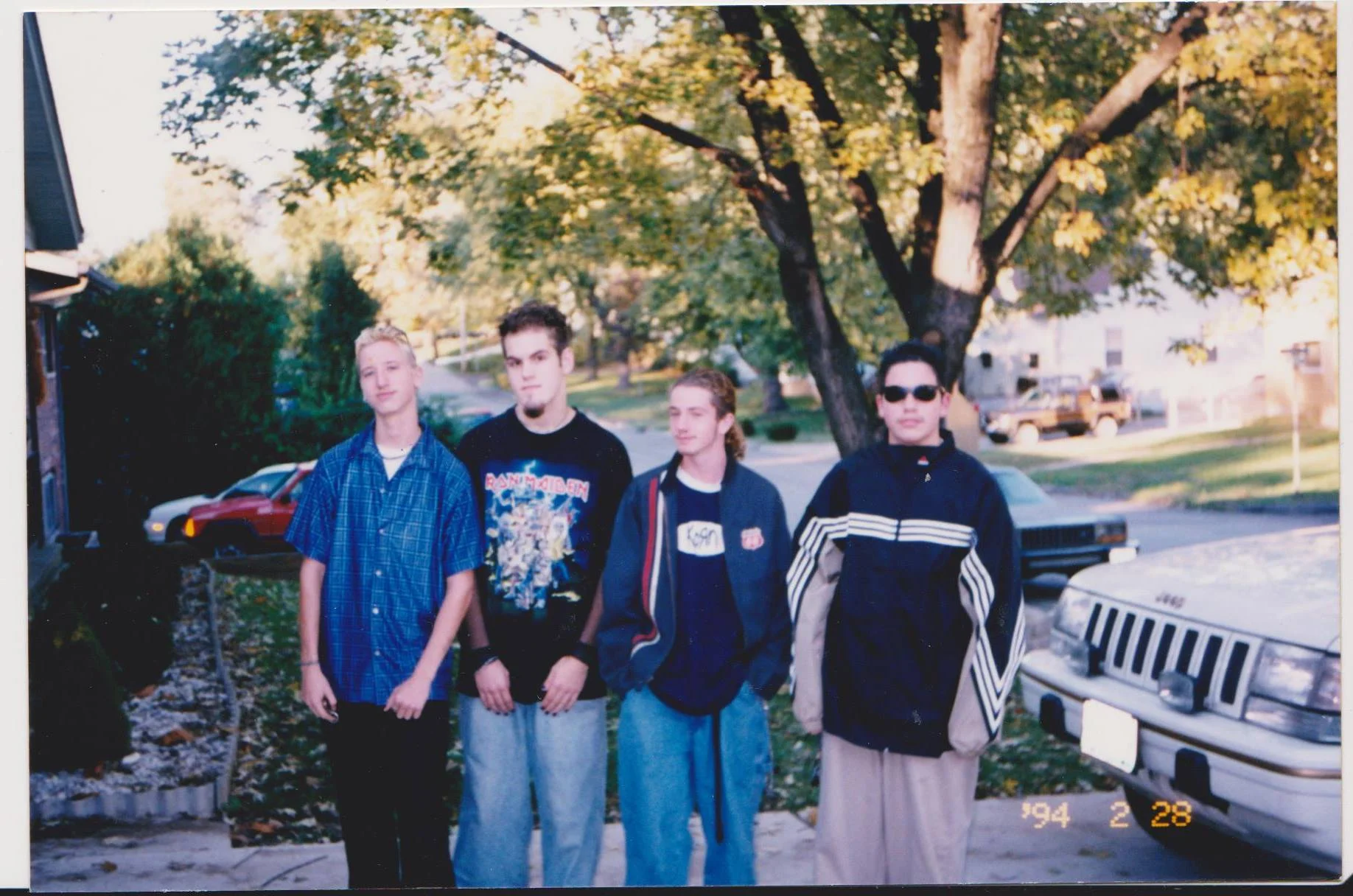 My high school rock band, Cleared Out, right before our first ever live show in the 90s. I’m on the far right.