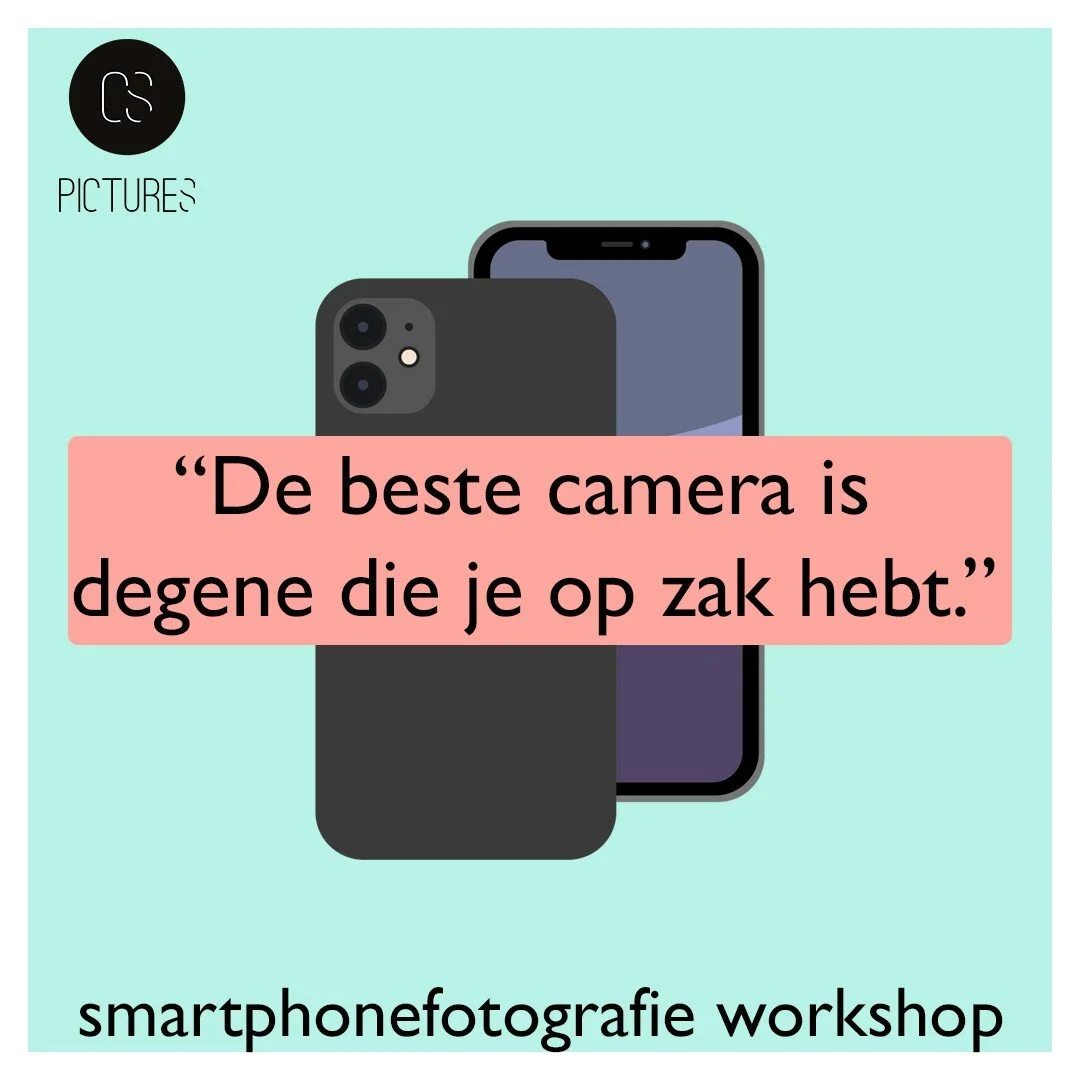 De beste camera is degene die je op zak hebt. Ga je nergens heen zonder je smartphone, maar heb je eigenlijk geen idee hoe je er goede foto's mee kan nemen? Dan is de smartphonefotografie workshop zeker iets voor jou! 
Schrijf je in via volgende link