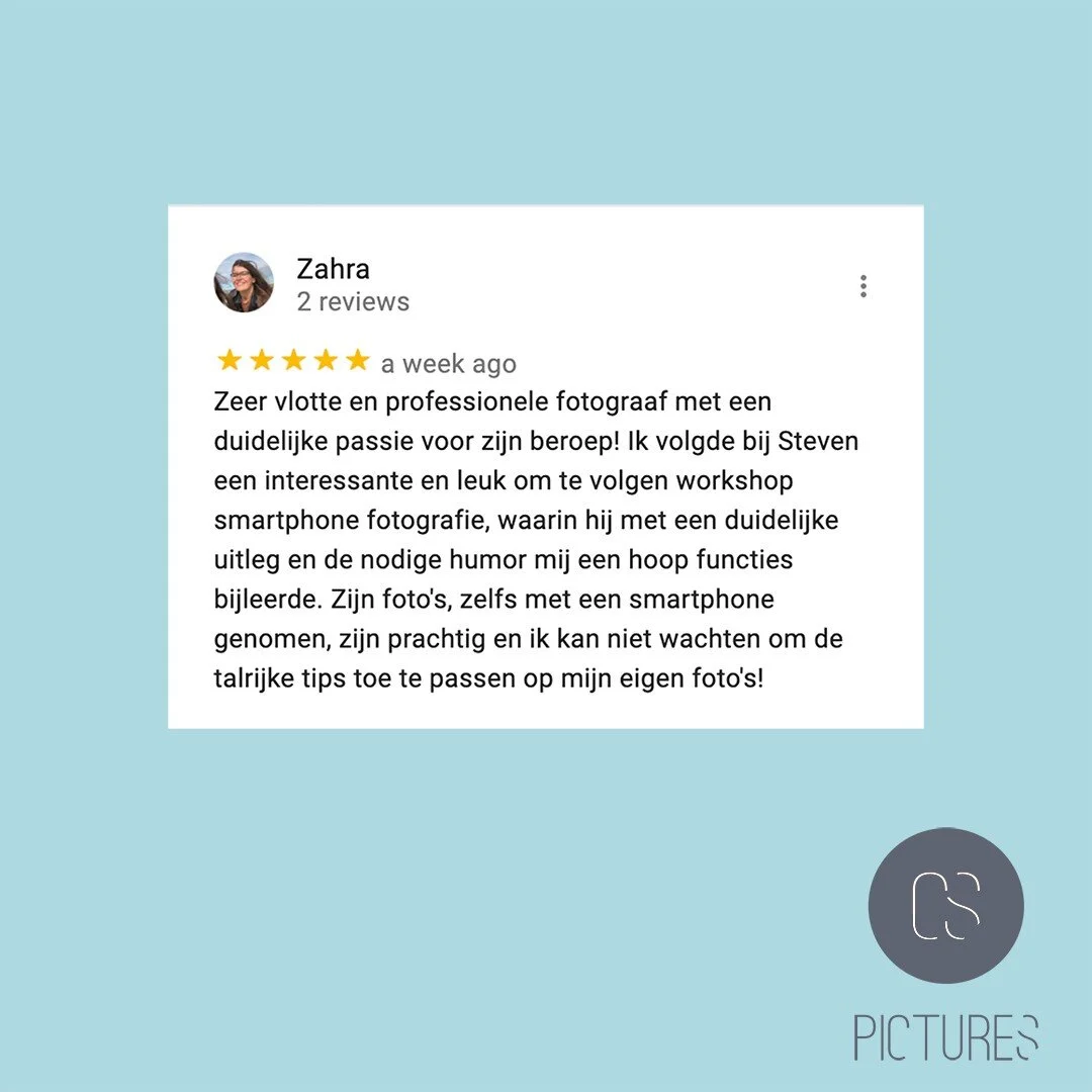 Dank je wel voor al de vriendelijke woorden! Wil jij ook graag een review achterlaten over de samenwerking met CS Pictures? Dan kan je dit doen via de link: https://g.page/cs-pictures/review?rc