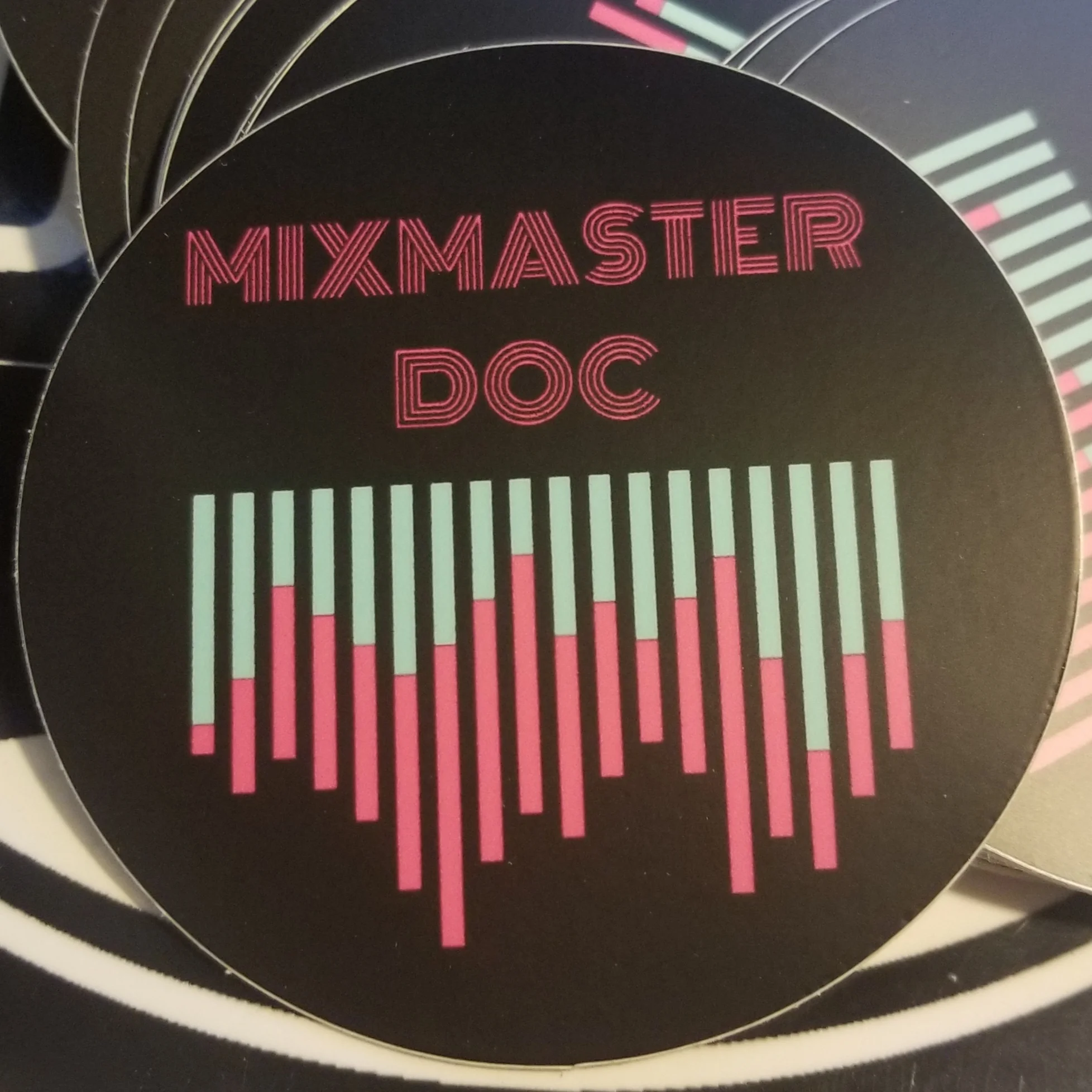MIXMASTER DOC - Pink Lines Sticker (SOLD OUT)