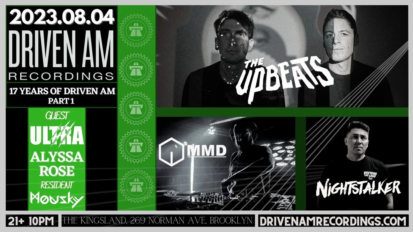 17 Years of Driven AM - Part 1 !!!!!!!!
Intimate venue, this will sell out, don't wait to buy your ticket.
@theupbeatsofficial
@dj.nightstalker
@mixmasterdoc
@lemousky
@thatdjultra
@itsmealyssarose
#dnb #drivenam #nycdnb #drumandbass #theupbeats #D