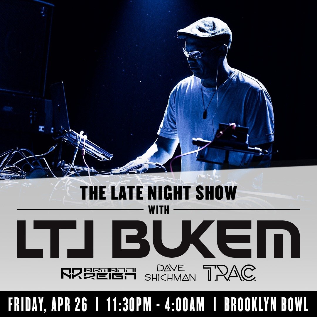 FRIDAY at @brooklynbowl !!!
@ltj_bukem 

Alongside @armannireign &amp; @tracologist 

Opening set from @daveshichman