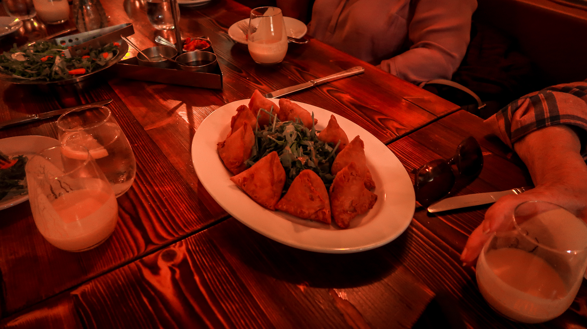 Samosas and Mango Lassi for the win.