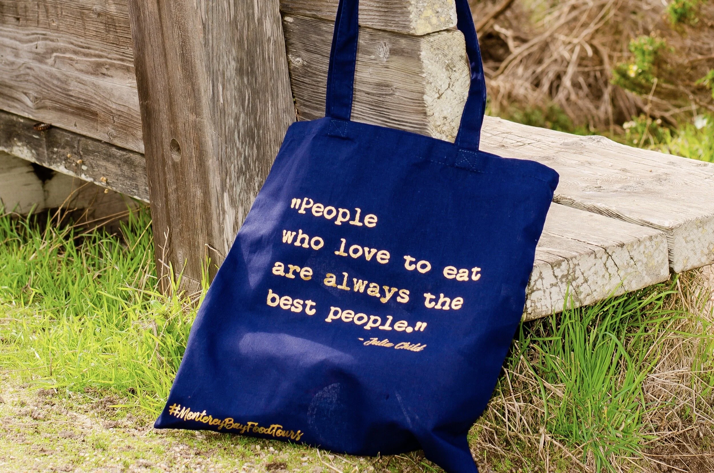 MBFT Tote Bag with Julia Child's food quote.