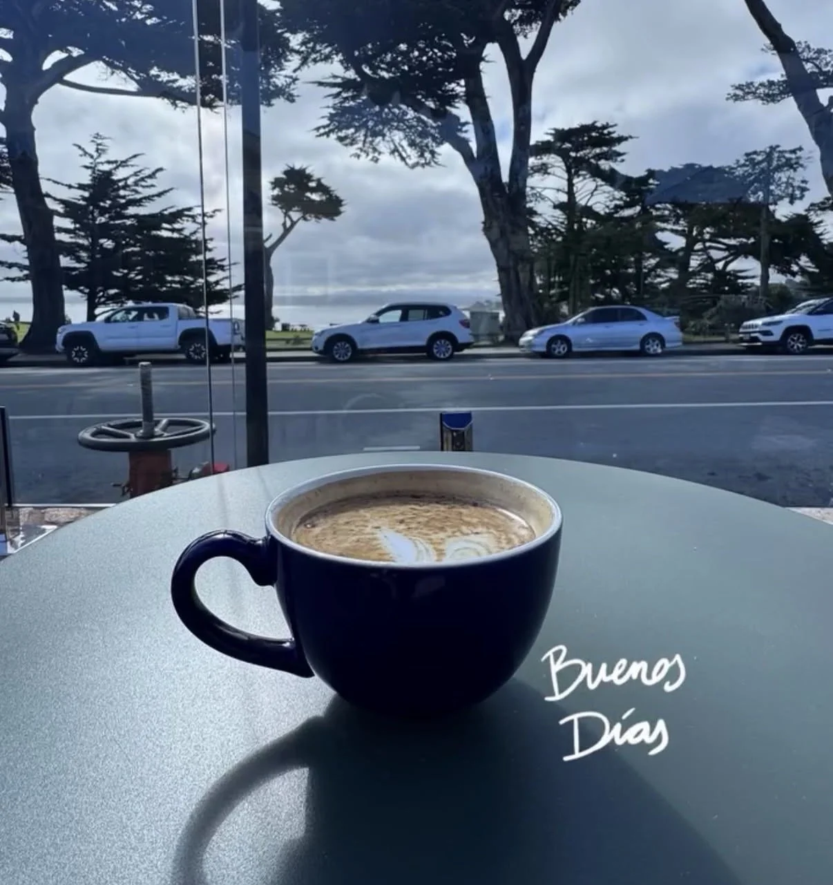 Outdoor patio at Crema overlooking Lovers Point in Pacific Grove, California