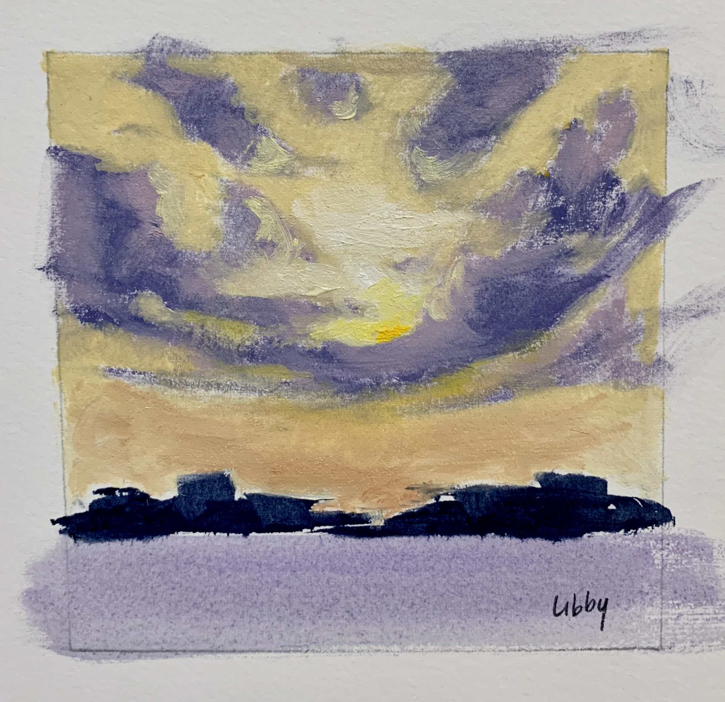 Purple Waters - 4 x 4