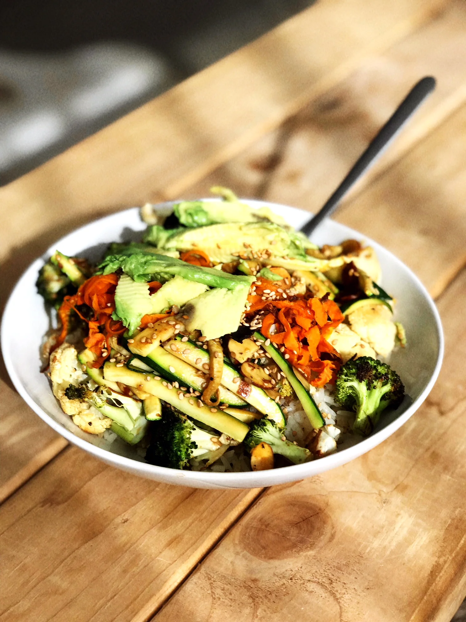 Healthy Asian Veggie and Rice Bowl