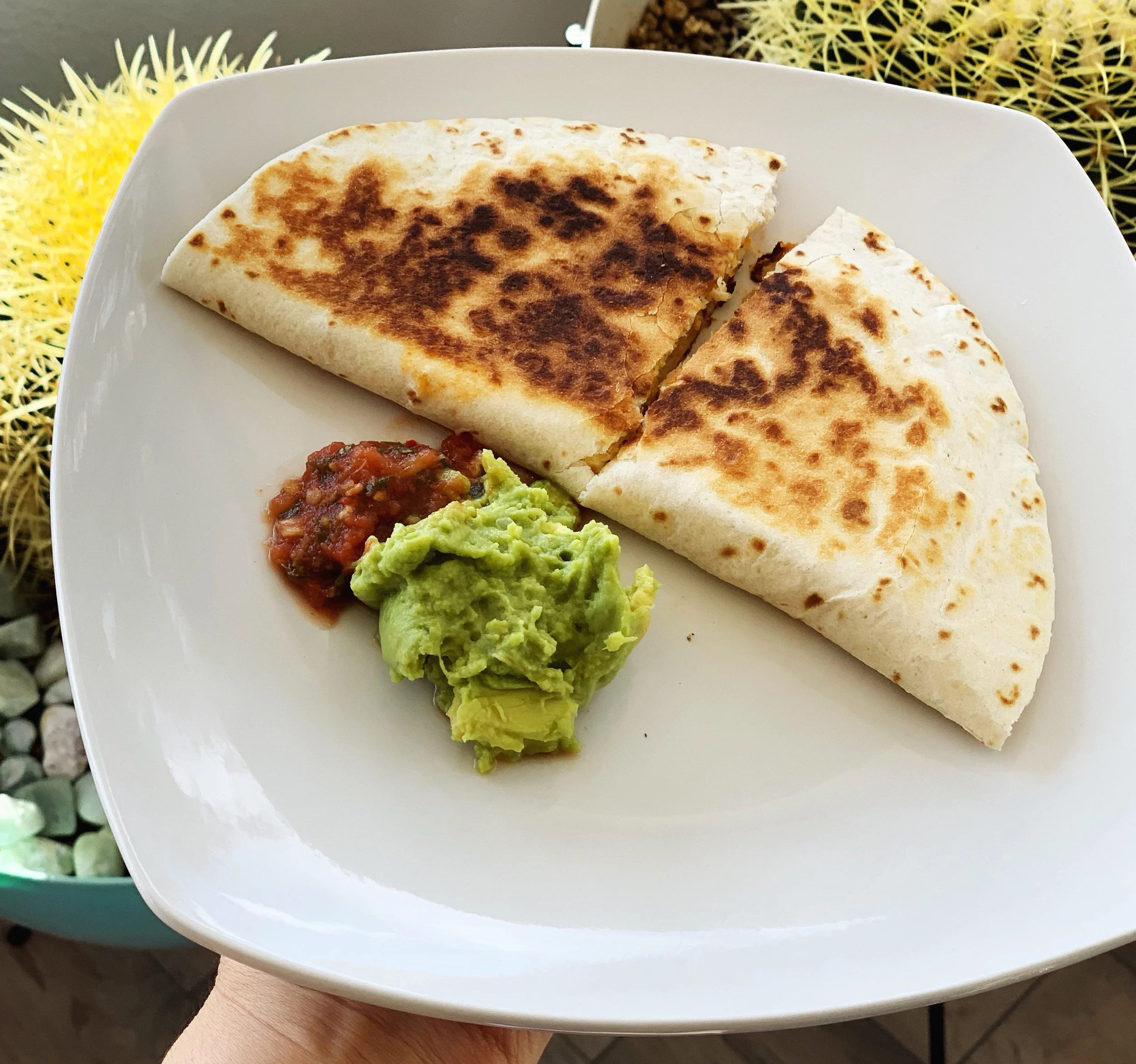 Easy Two-Step Breakfast Quesadilla 