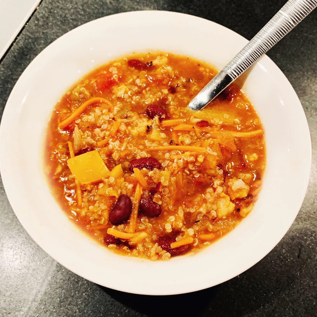 Cauliflower &amp; Quinoa Taco Soup on a Budget