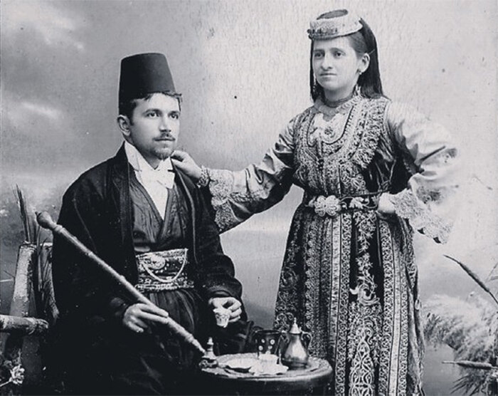 Jewish couple from Salonika, 19th century