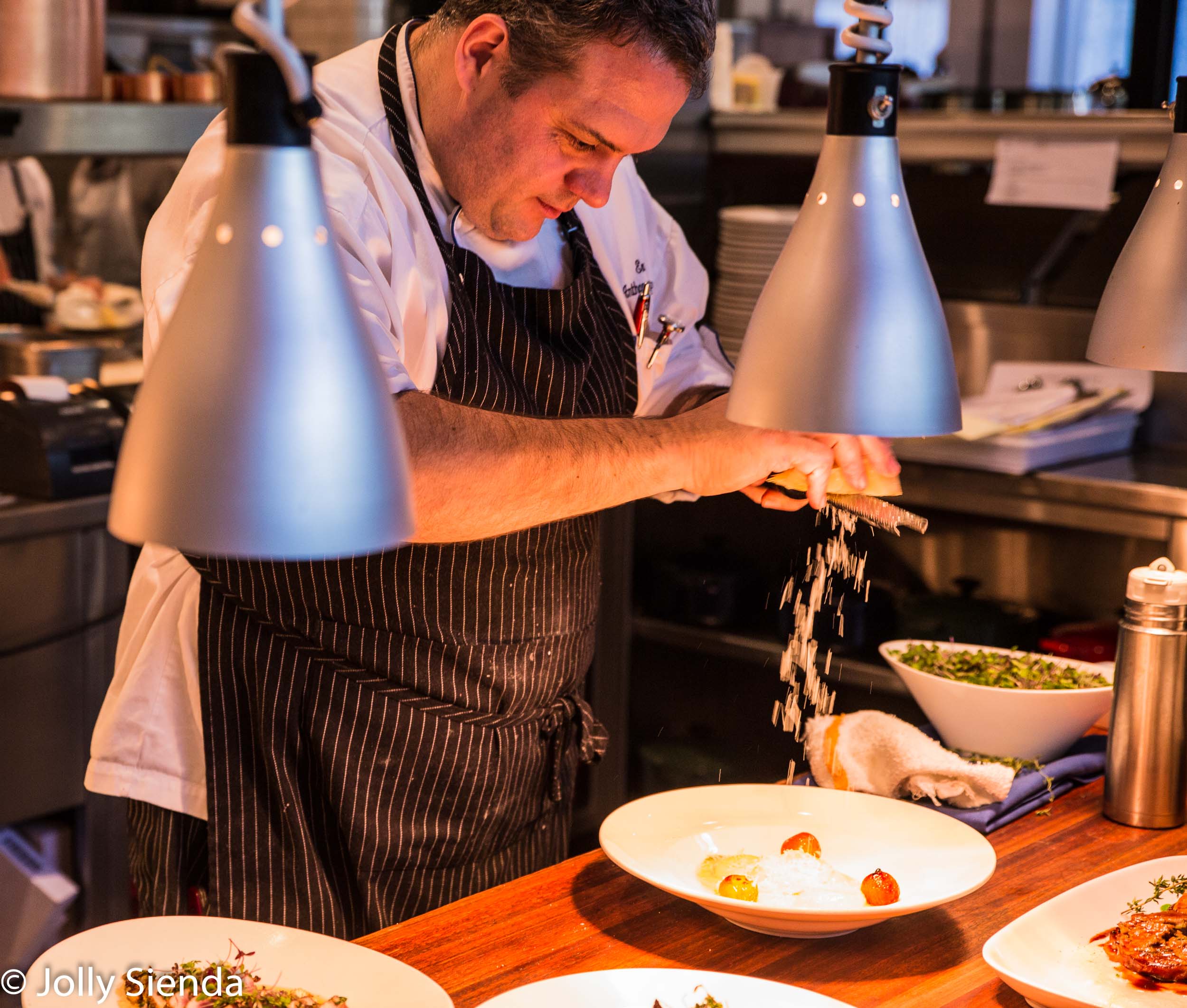 Chef Anthony Cooking at Robert Wiedmaier's Brasserie Beck