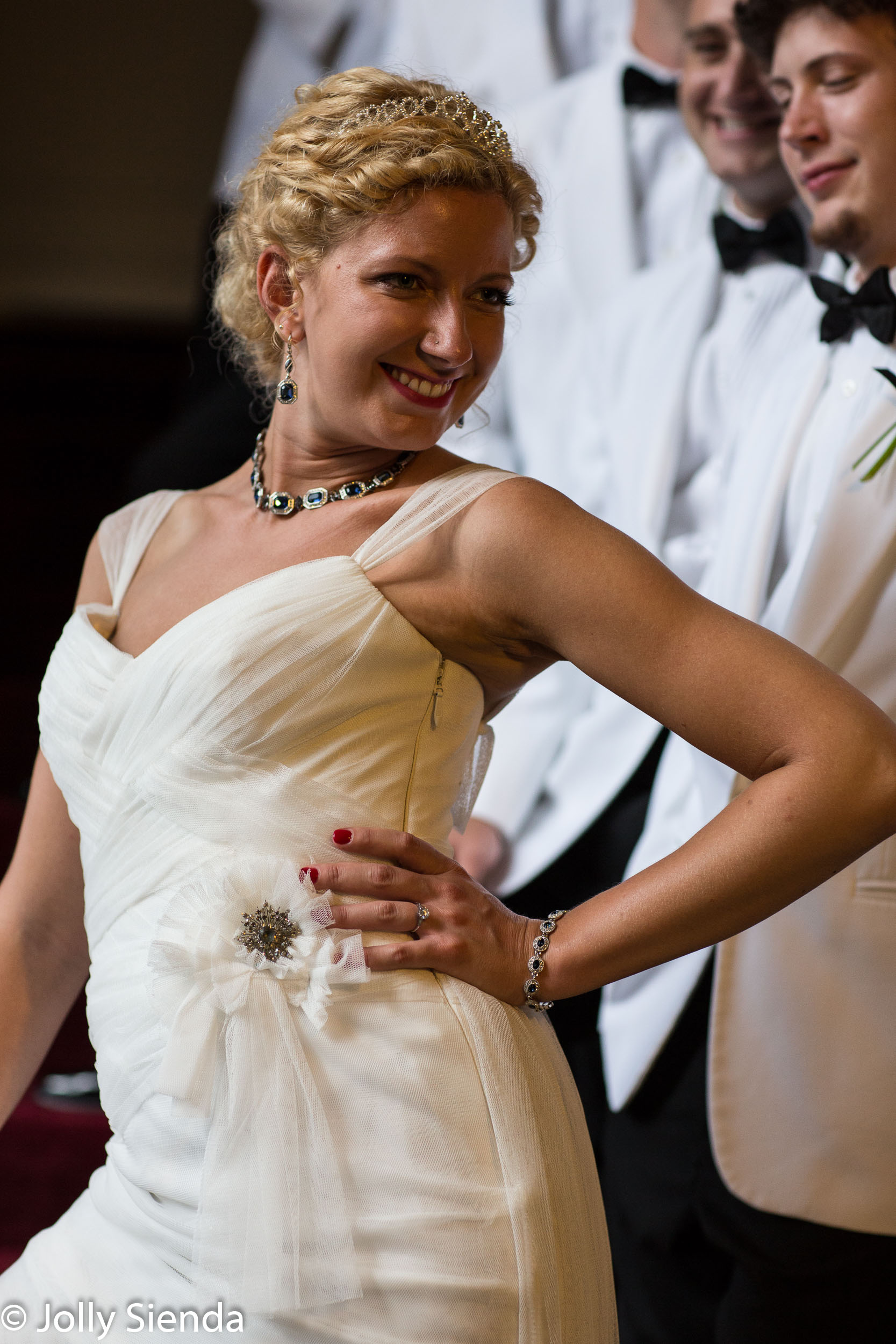 Bridal hair with a tiara