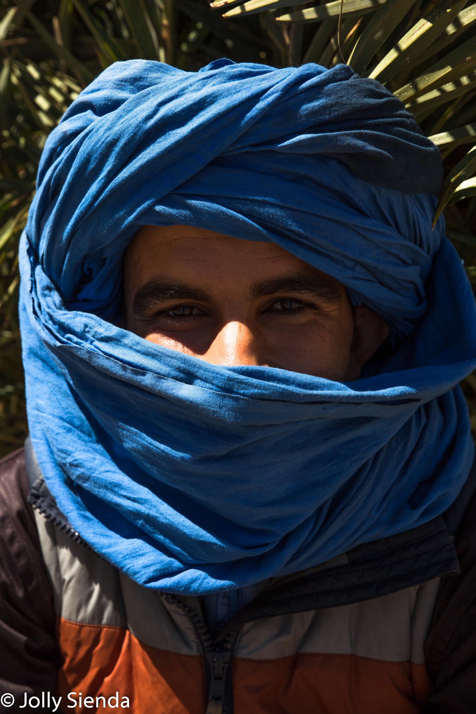 Young Berber man in the blue turban