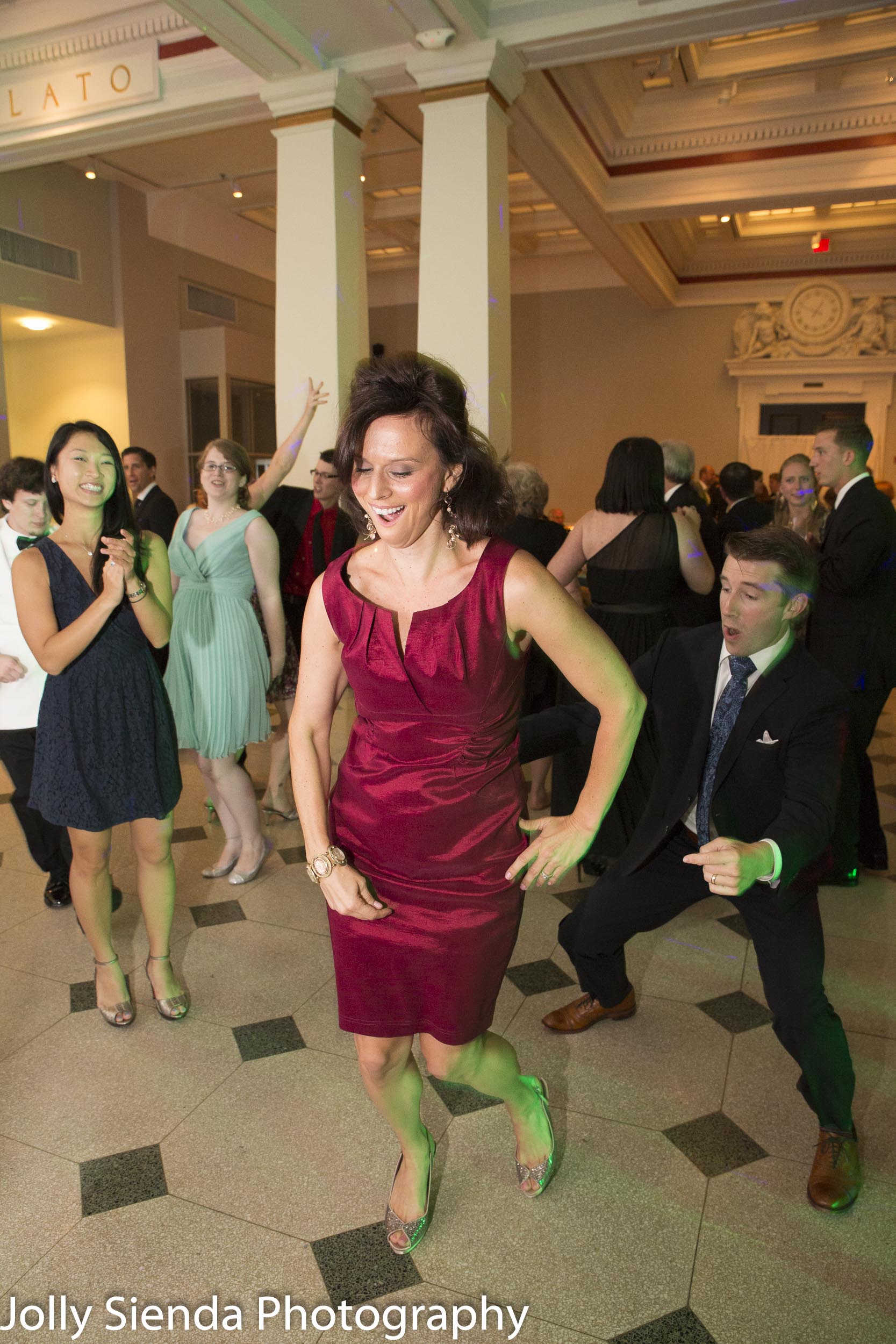 Crazy dancing at a wedding, wedding photography