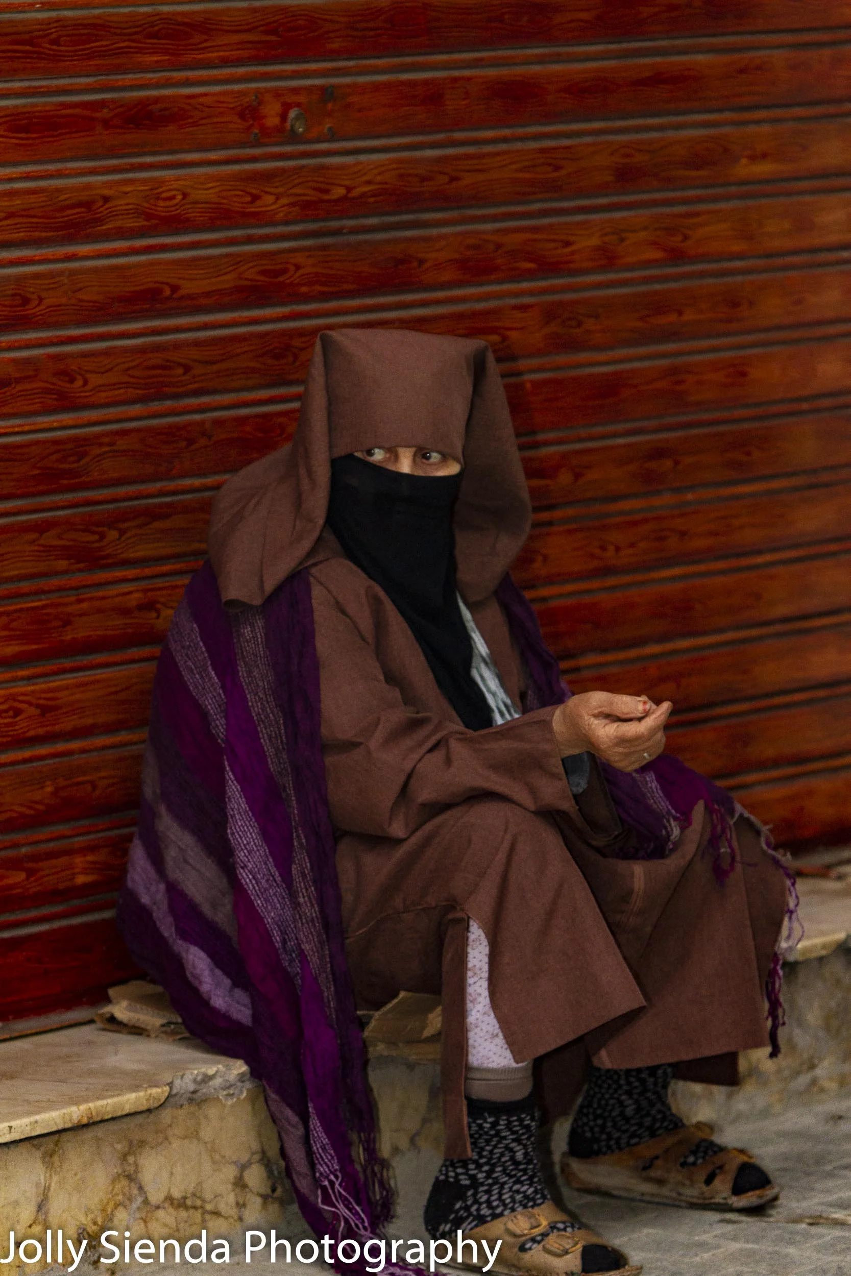 Portrait of a woman wearing a jabala