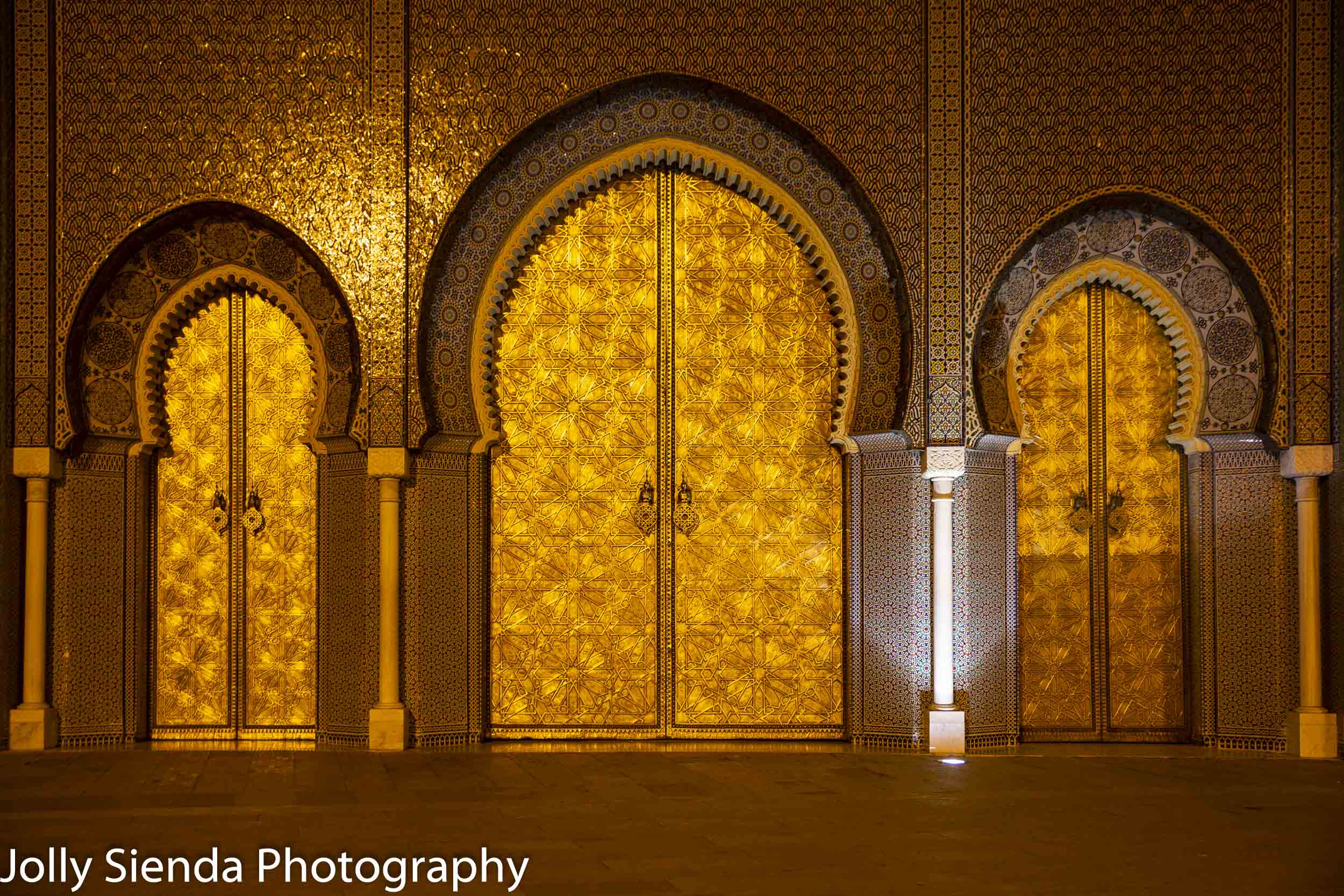 Golden doors to the Royal Palace of Fez