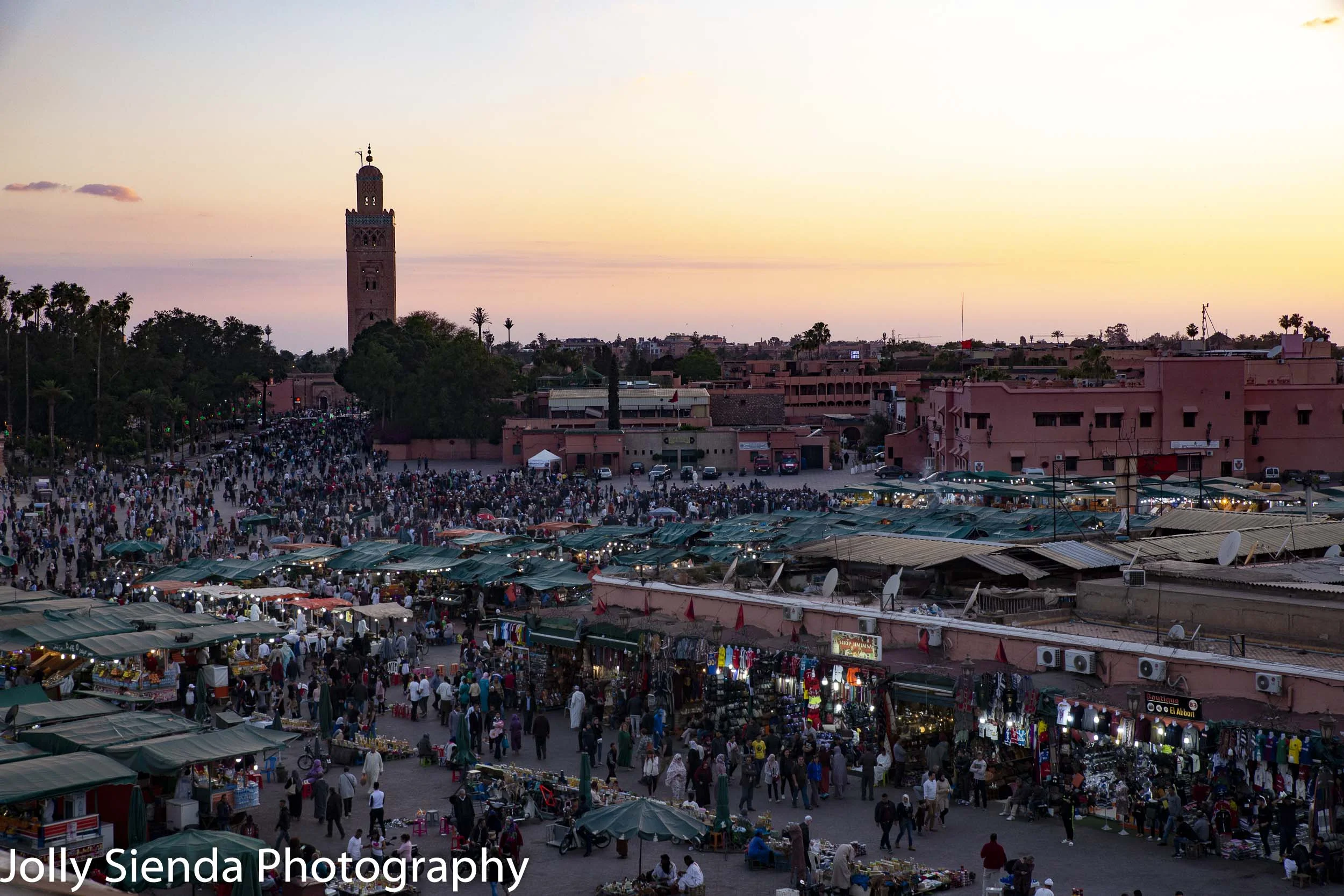 Jemaa el fna at dusk