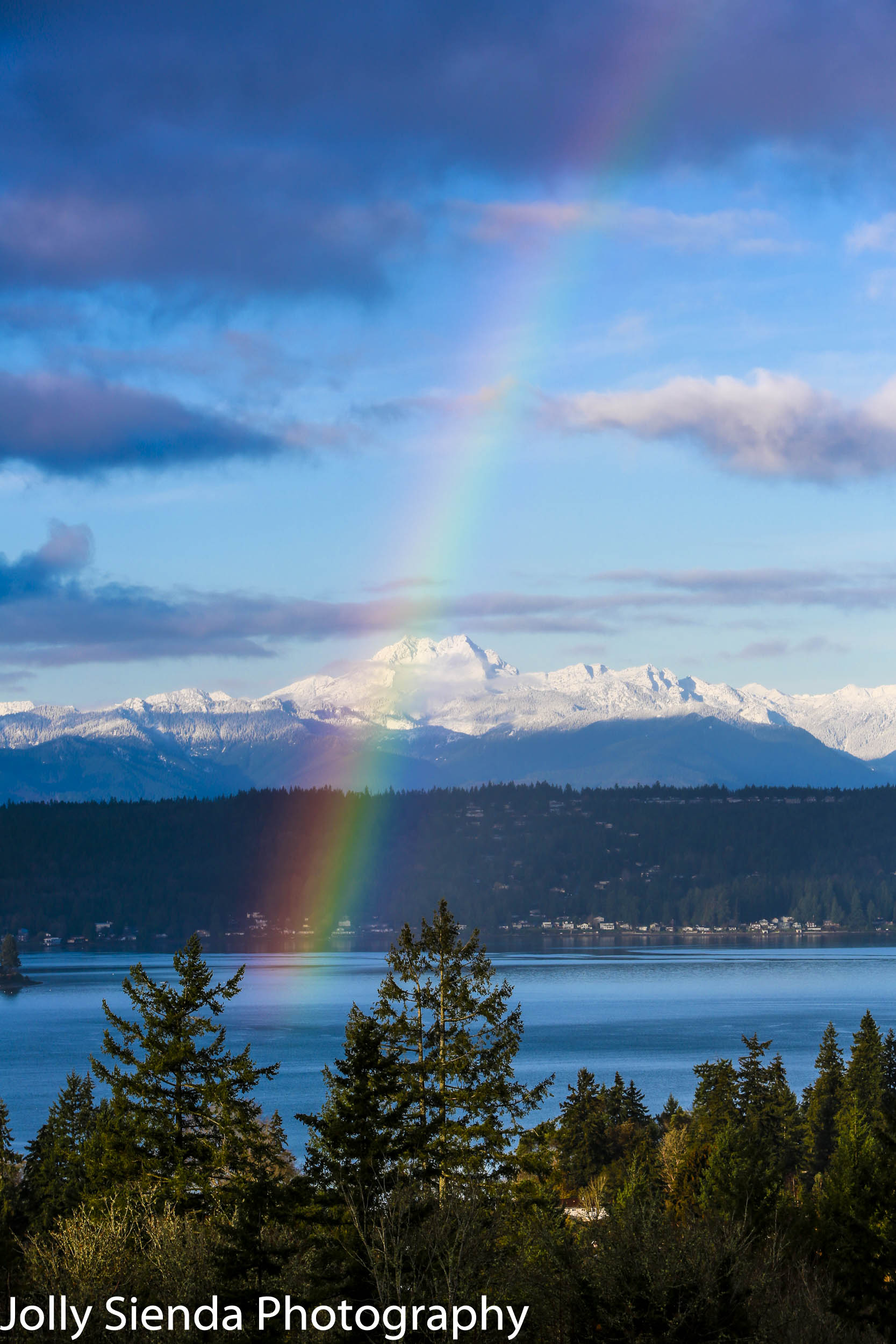 Rainbow over The Brothers Mountain and Dyes Inlet