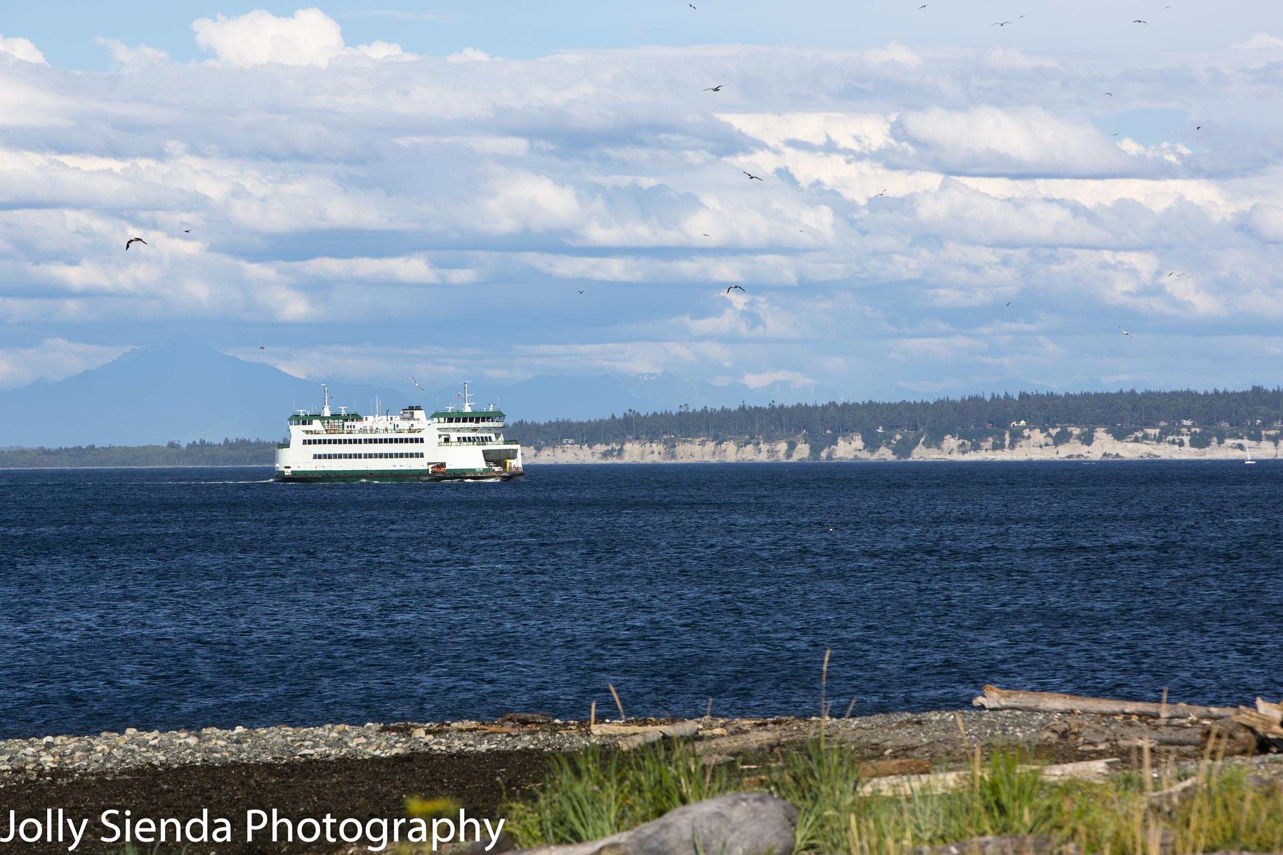 Washimgton State Ferry sails into Port Townsend