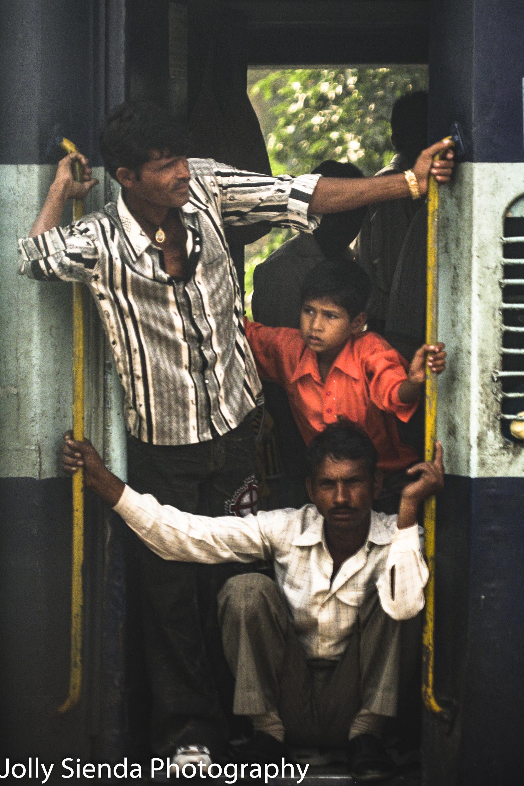 Waiting to get off the train