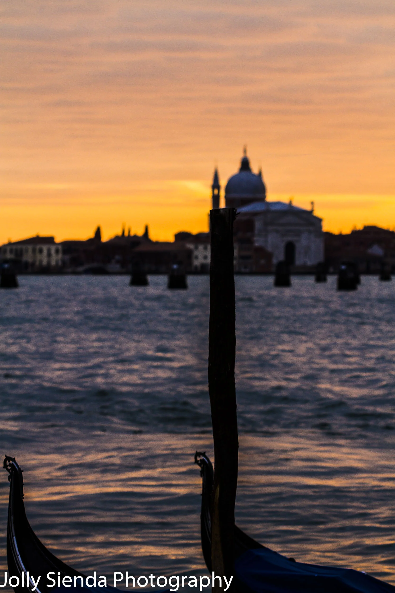 Gondolas on the Grand Canal with the Campo Santa Margherita at S