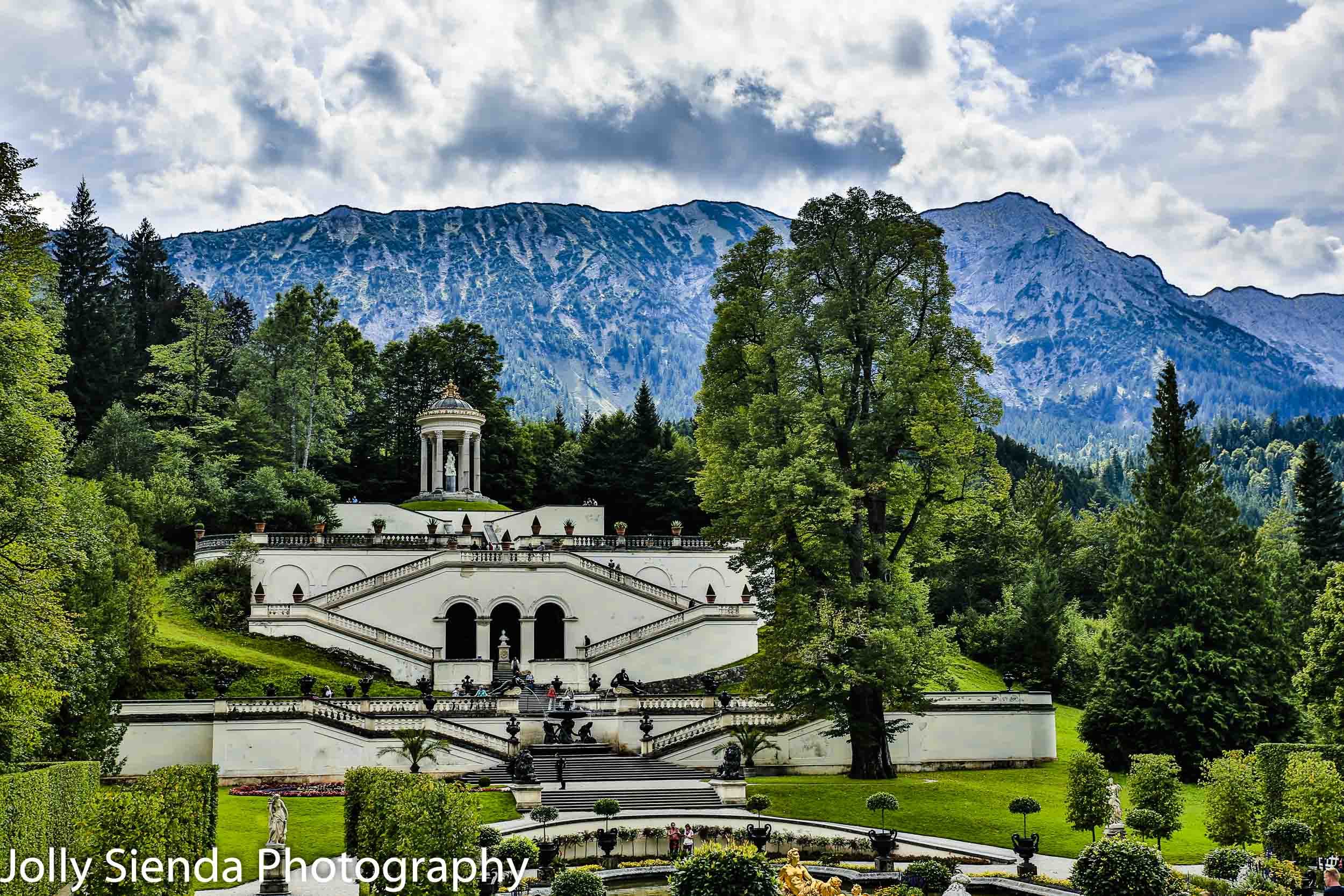 Gardens, statues, and fountains at Linderhof Castle, Bavaria, Ge